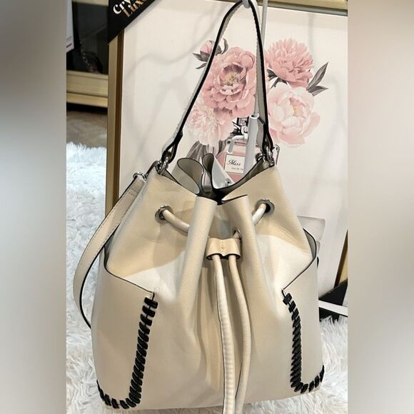 Zara Elegant White and Black Bucket Bag shoulder bag - Picture 5 of 10